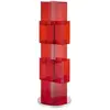 EMPORIUM bibliothèque verticale avec base pivotante BABELE (Rouge - Ve...