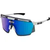 Lunettes Scicon Aerowatt Foza blanc gris avec verre multi-miroir bleu