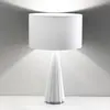 Selène Lampe table Costa Rica abat-jour blanc, pied blanc