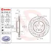 Jeu de 2 disques de frein vernis BREMBO 09.C743.21 - Réf. 1393816