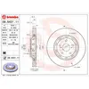 Disque de frein BREMBO 09N43111 avant, ventilé, à haute teneur en carbone, 1 pièce