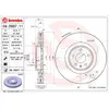 BREMBO Disque de frein avant droit pour PORSCHE: Macan (Ref: 09.D937.11)