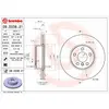 Disque de frein 09.D338.21 Brembo 09.D338.21
