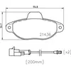 Brembo Jeu de 4 plaquettes de frein, Essieu avant, par ex. pour Fiat, Ford