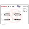 Kit de plaquettes de frein, frein à disque P 11 032 Brembo P11032
