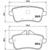 Kit de plaquettes de frein, frein à disque P 50 099 Brembo P50099