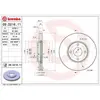 Jeu de 2 disques de frein vernis BREMBO 09.D216.11 - Réf. 1393846