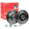 Brembo Jeu de 2 disques de frein, plein, Essieu arrière, par ex. pour Renault