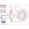 Jeu de 2 disques de frein Xtra BREMBO 09.7702.1X - Réf. 1394126