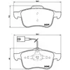 Brembo Jeu de 4 plaquettes de frein, Essieu avant, par ex. pour Alfa Romeo