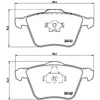 Kit de plaquettes de frein, frein à disque P 86 018 Brembo P86018