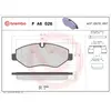 Kit de plaquettes de frein, frein à disque P A6 026 Brembo PA6026