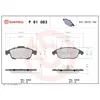 BREMBO Kit de Plaquettes de frein P61083 - 4 pièces