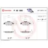 Kit de plaquettes de frein, frein à disque P 50 080 Brembo P50080