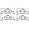 Jeu de 4 plaquettes de frein BREMBO P 85 164 - Réf. 1396574