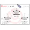 Kit de plaquettes de frein, frein à disque P 85 113 Brembo P85113