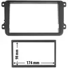 Phonocar Cache Autoradio Pour Seat, Skoda, Volkswagen Noir