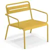 Emu - Fauteuil bas empilable Star - Jaune - Aluminium