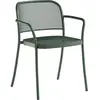 Emu - Fauteuil empilable Café - Vert - Résille d'acier - Designer Chri...