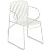 Emu - Fauteuil empilable Riviera - Blanc - Acier verni - Designer Luci...