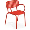 Emu - Fauteuil empilable Mom - Rouge - Acier verni - Designer Florent ...