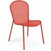 Emu - Chaise Ronda - Rouge - Acier - Designer Aldo Ciabatti
