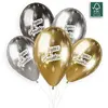 Non communiqué 5 ballons bio shiny anniversaire 33cm multicolore - gemar 312157