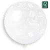 RueDeLaFete Ballon Joyeux Anniversaire Rond - 80 Cm - Gris