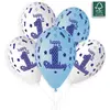 RueDeLaFete 5 Ballons Imprimé 1er Anniversaire - 33 Cm - Blanc et Bleu