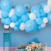 RueDeLaFete Kit Guirlande De Ballons - Bleu layette et blanc