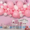 RueDeLaFete Kit Guirlande De Ballons - Rose layette et blanc