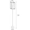 Moretti Luce Borne lumineuse Cubic³ 3371 laiton ancien/transp.