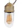 Moretti Luce Suspension 1951N laiton ancien, verre droit transp