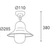 Moretti Luce Plafonnier d'extérieur Campanula 2095, laiton vieilli, Ø ...