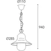Moretti Luce Suspension d'extérieur Campanula 2094, laiton vieilli, Ø ...