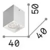 Ideallux Ideal Lux downlight LED Dot Square noir aluminium 3.000 K
