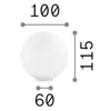 Ideallux Ideal Lux - mapa bianco Lampe de Table Globe Blanc