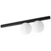 Ideallux Ideal Lux plafonnier Binomio, noir, à 2 lampes, métal, verre