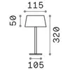 Ideal Lux Pure Lampe De Table Led Intégrée Blanc 230lm 3000k Ip54