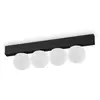 Ideallux Ideal Lux Ping Pong Plafonnier Globe 4 Lumières Noir 1000lm 3000k