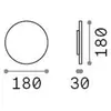 Ideallux Ideal Lux applique d'extérieur LED Punto, brun, Ø 18 cm Métal