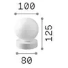 Ideallux Ideal Lux lampe à poser Carta, blanc, plastique, Ø 10 cm