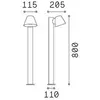 Ideallux Ideal Lux Borne lumineuse gaz, noir, aluminium, hauteur 80 cm