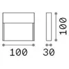 Ideallux Ideal Lux applique d'extérieur LED Dedra, blanc, 10 x 10 cm