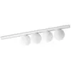 Ideallux Ideal Lux plafonnier Binomio, blanc, à 4 lampes, métal, verre