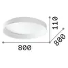 Ideallux Ideal Lux Plafonnier LED Ziggy, noir, Ø 80 cm, métal