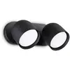 Ideallux Ideal Lux applique murale Dodo noir à 2 lampes métal Ø 8,5 cm