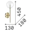 Ideal Lux - equinoxe Applique Gris Fumé