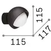 Applique murale Ideal Lux 1x G9 noire IP20 BLOOM 366548
