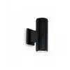 Applique murale extérieure - IDEAL LUX - BASE Noir - 2x28W - Culot GU10